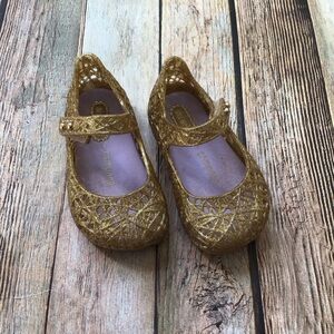 Mini Melissa Gold Campana Shoes